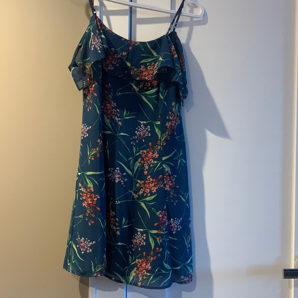 Wayf floral blue sundress.